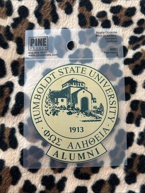 HUMBOLDT STATE UNIVERSITY 🌲 Alumni Gold Sticker Decal College California NorCal